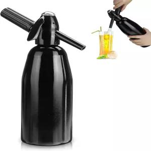 탄산수 사이펀 1리터 기계 제조기 휴대용 알루미늄 칵테일 DIY 탄산음료 만들기 8그램 CO2 카트리지 사용