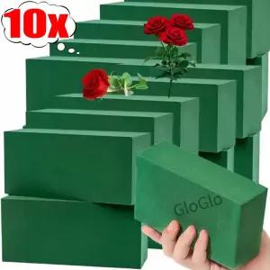 녹색 꽃 거품 블록 DIY 꽃꽂이 스폰지 건조 젖은 흡수성 벽돌 생일 웨딩 정원 장식