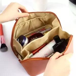 [알티피아]파우치 가죽 화장품함 소품보관 화장정리 대용량