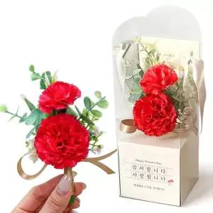 오너클랜 어버이날코싸지 카네이션 브로치 골드리본 코사지 어버이날 스승의날 카네이션브로치
