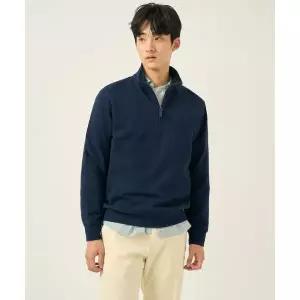 BEANPOLE MEN 클래식 소프트 코튼 쿼터집 티셔츠 네이비 BC5941C21R 1157852