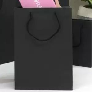 선물 세로종이가방 직사각쇼핑백 미니 무지 블랙 1p