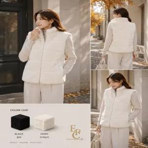[SI]에코퍼 집업 하이넥 베스트(SL-VZX2757)_epc
