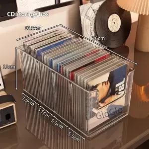 CD 보관함 데스크탑 드라이브 카세트 테이프 컬렉션 비닐 레코드 앨범 디스플레이 랙