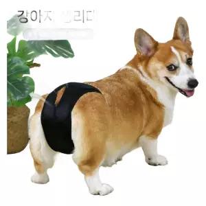 귀여운 생리팬티 생리대 디자인 강아지 애견 매너벨트 기저귀 블루 암컷