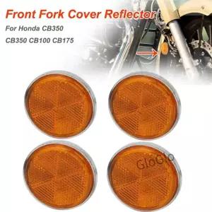 2/4Pcs 라운드 앰버 프론트 포크 커버 반사판 오토바이 부품 CT 70 SL90 CB350 액세서리