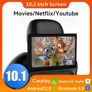 101인치 차량 레스트 모니터 태블릿 화면 무선 CarPlay 안 12 232G 자동차 뒷좌석 비디오 TV 플레이어 FM