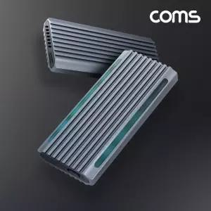 M.2 NVMe NGFF SSD 외장하드 케이스 원터치분리 RGB Coms M.2 NVMe NGFF