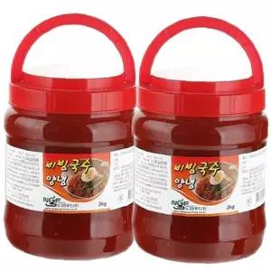 비빔 양념장 2kg 6p 대용량 국수 소스 매콤 달콤 양념 업소용 가정용 요리