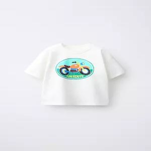 ZARA 프린트 티셔츠 - 화이트 0722/555/250 491300