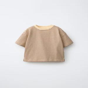 ZARA 스트라이프 티셔츠 - 다크 엘로우 5048/553/311 491279
