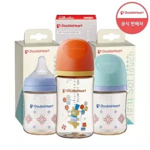 더블하트 3세대 싱글팩 젖꼭지 포함)3개_160ml 2개) 240ml 1개)