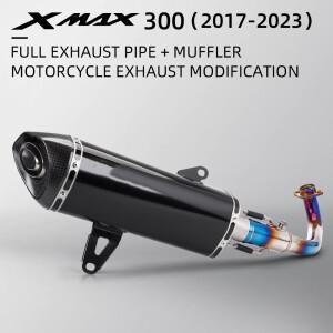 XMAX300 xmax 2017-2023 아크라포빅 바이크 오토바이 배기구 모토 머플러 슬립온 모터크로스 프론트 파이프