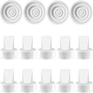 10pcs 덕빌 밸브 및 실리콘 멤브레인 교체 부품 원래 스펙트라 펌프 아닌 S1 S2 9 플러스 유방 호환됨
