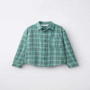 ZARA 체크 패턴 셔츠 - 미디움 그린 3798/680/527