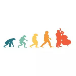 첼로 노트 에볼루션 레트로 오케스트라 연주자 / 6x9 인치 120 그래프 사이트