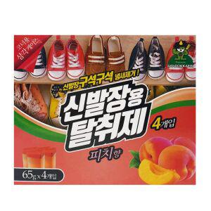 산도깨비 신발장용탈취제 피치향65g 4p 냄새제거 방향 /냄새탈취제/냄새제거방향제/신발용탈취제/신발용방