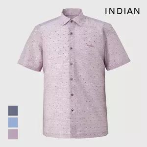 [INDIAN] 린넨 오버 반팔셔츠_MITNS3M2421