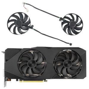 ASUS 듀얼 RTX 2060 2070 2080 슈퍼 EVO GPU용 InRobert T129215SU 87mm RTX2060S RTX2070S RTX2080S 그래픽 카드 팬(팬-AB)