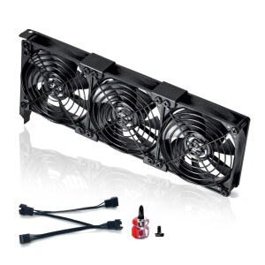 듀얼 90mm 및 92mm PWM 팬이 장착된 SCCCF 그래픽 카드 쿨러 - PCI 슬롯 마운트형 VGA/GPU 냉각 시스템, 고풍량 조용한