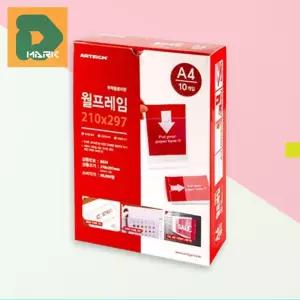 부착형 A4벽면프레임 10개 액자 액자 게시판 벽걸이 보드 포스터 부착식 메뉴판 포스터 안내판 메뉴판