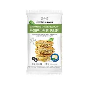 신세계푸드 베키아에누보？바질모짜？치아바타？샌드위치 195g×6개 아침식사