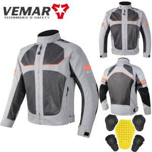 Vemar 여름 오토바이 자켓 남자 모토 크로스 보호 장비 코트 레이싱 반사 의류