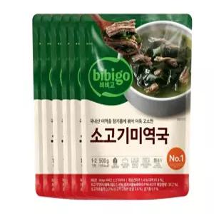 비비고 소고기  미역국 500g / 6개