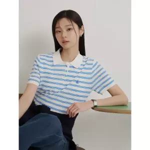 빈폴 BEANPOLE 빈폴레이디스 26SS 시즌오프 30%빈폴솔솔니트 허니콤 스트라이프 풀오버 아이보리 BF6351C01