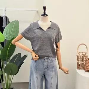 FM6E3KT34096펀칭 브이 카라넥 니트