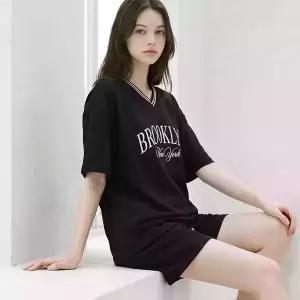KARRA 캐주얼브이넥티셔츠+팬츠SET_A6M0915
