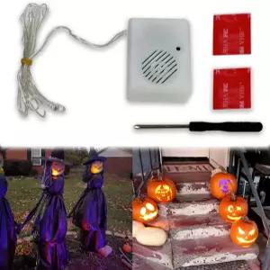 도베르트리 DIY 할로윈 사운드 이펙트 박스 LED 공포 비명 까다로운 음성 활성화 소품 호박 풍선 유령을