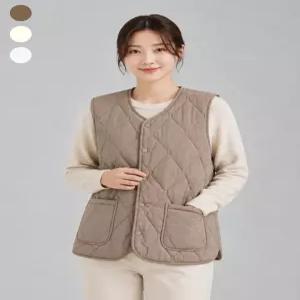 [A] 여성 양털 기모 다이아몬드 경량 조끼 베스트 3종 1택