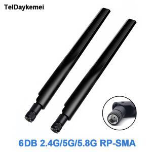 와이파이 안테나 2.4GHz/5.8GHz 듀얼 밴드 6DBi RP-SMA 커넥터 미니 PCI 카드 카메라용 USB 어댑터 무선 네