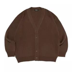 카고브로스 HERITAGE KNIT V-NECK CARDIGAN (BROWN) - black