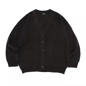카고브로스 HERITAGE KNIT V-NECK CARDIGAN (CHARCOAL) - black