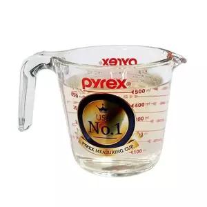 파이렉스 QWGLLOAO 계량컵 비커 내열 유리 계량 눈금 컵 500ml