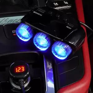 차량용 고속 충전기 시거잭 멀티 소켓 QC3.0+PD C42/휴대폰/시가잭/폰충전기/충전/자동차/무선/시거짹/시가