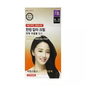 댕기머리 한방칼라크림 새치염색약 7호 흑색 3개