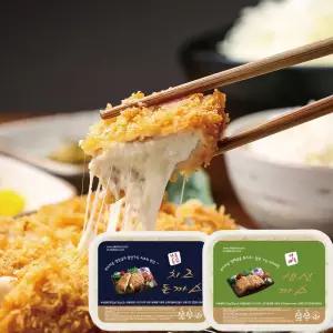 한돈 치즈돈까스 150g 4장 생선까스 8장 소스 100g 세트