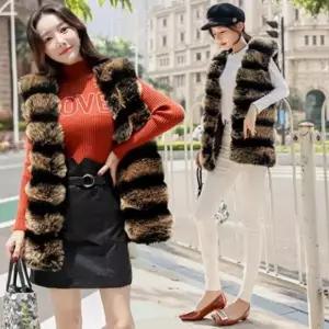 퍼롱조끼 밍크 훼이크 롱 인조밍크퍼조끼 인조 W16691 조끼 베스트 퍼 vest