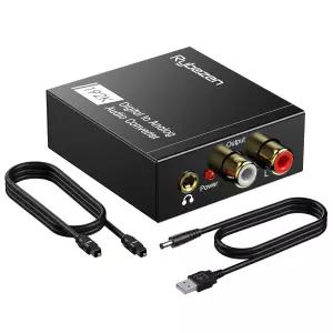 DAC 192KHz 디지털 아날로그 오디오 컨버터 광케이블 포함 옵티컬 RCA 어댑터 PS4 HD DVD 홈시네마