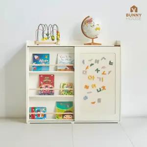 루미 1200 유아 아기 교구 책장  E0 전면 자석칠판 복합 슬라이드 1200x450x1050mm,