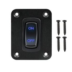 ULITECO 로커 스위치 패널, 1개 갱 토글 패널 12V, Wateroproof 5핀 보트 온오프 스위치, 자동차용 대체 해양 보트 ATV 트레일러용 해양용 라이트