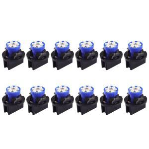 BlyilyB 12팩 블루 T10 194 168 트위스트 락 소켓 PC194 PC195 PC161 PC158 Dash 계기판 LED 라이트 전구 밝은 패널 게이지 클러스터 대시보드