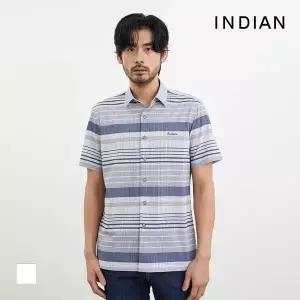 [인디안] [INDIAN] 요꼬 한기장 프린트 반팔 셔츠_MITNS4M3121