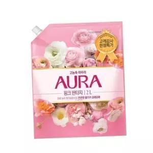 고농축섬유유연제 AURA 아우라 고농축 섬유유연제 핑크판타지 2L