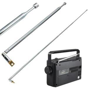 교체용 60cm FM 안테나 라디오 휴대용 6개 섹션 TV 텔레스코픽 회전식 공중선