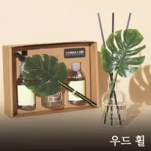 올리 몬스테라 디퓨저 기프트세트 우드 휠선물 방향제 실내 집들이 선물용 용방향제