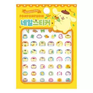 플로라 학산문화사 산리오 캐릭터즈 폼폼푸린 네일 스티커 붙이는네일아트